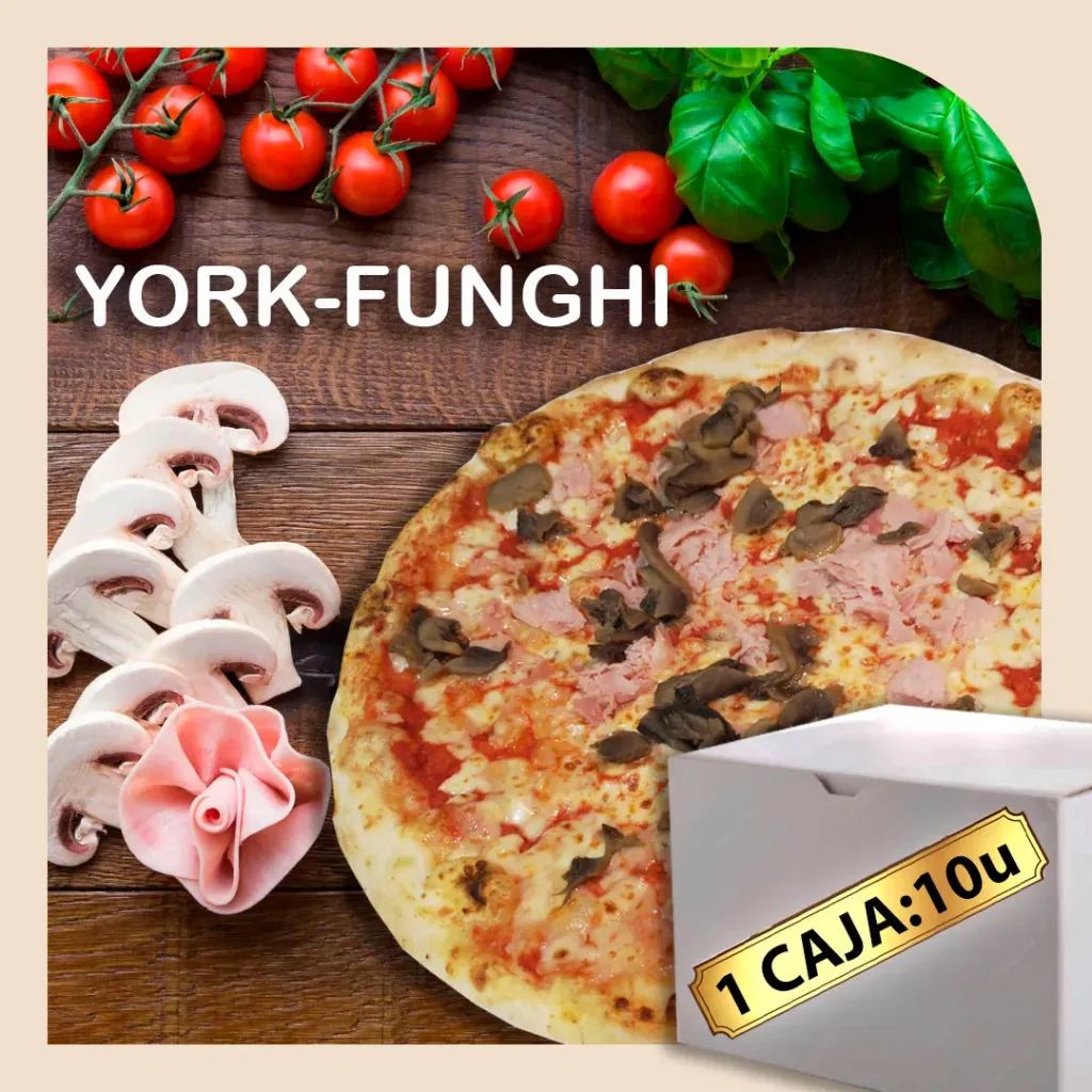 Pizza Jamón prosciutto - Funghi (caja 10u)