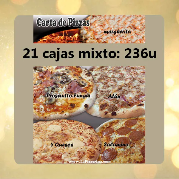 Pizzas mixto 21 cajas=236u